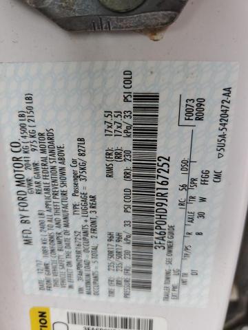 2018 FORD FUSION SE 3FA6P0HD9JR167252