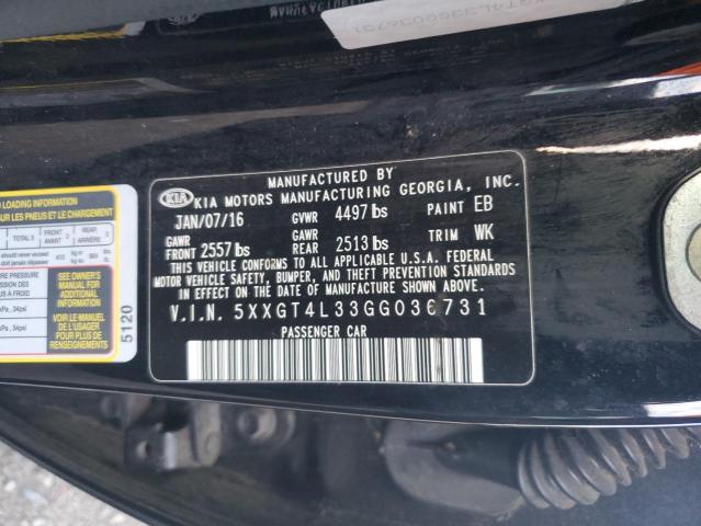 2016 Kia Optima Lx VIN: 5XXGT4L33GG036731 Lot: 41132854