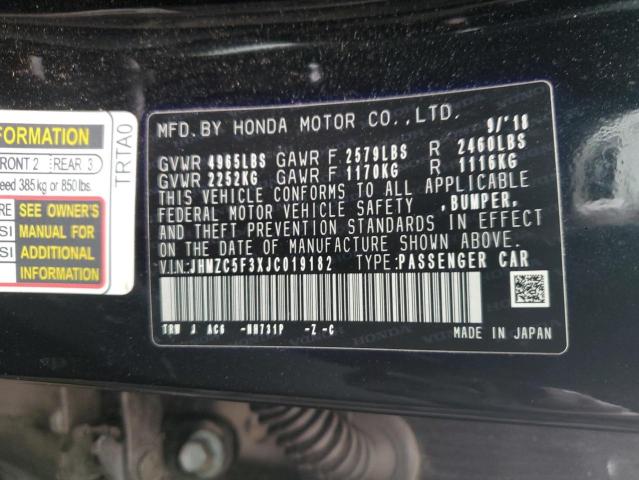 2018 HONDA CLARITY TO JHMZC5F3XJC019182