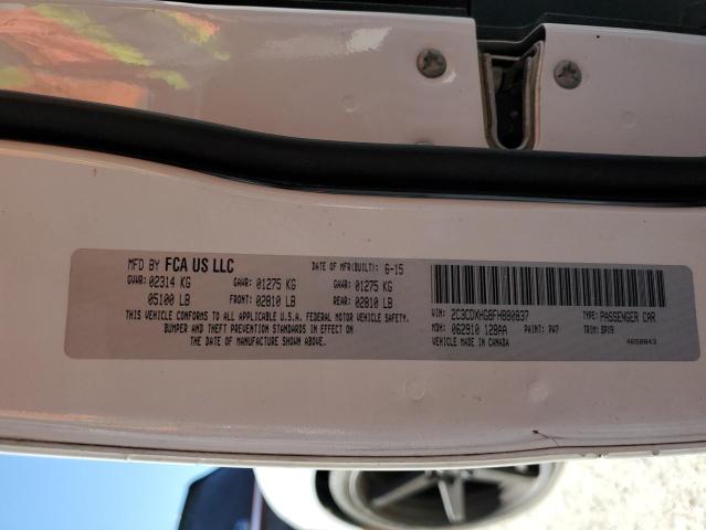 2015 DODGE CHARGER SX 2C3CDXHG8FH880837