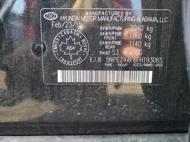 2015 HYUNDAI SONATA SE 5NPE24AF6FH193065