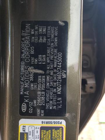 2012 Kia Soul + VIN: KNDJT2A61C7445000 Lot: 44227864