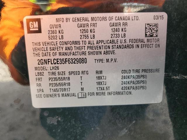 2015 CHEVROLET EQUINOX 2L - 2GNFLCE35F6329080