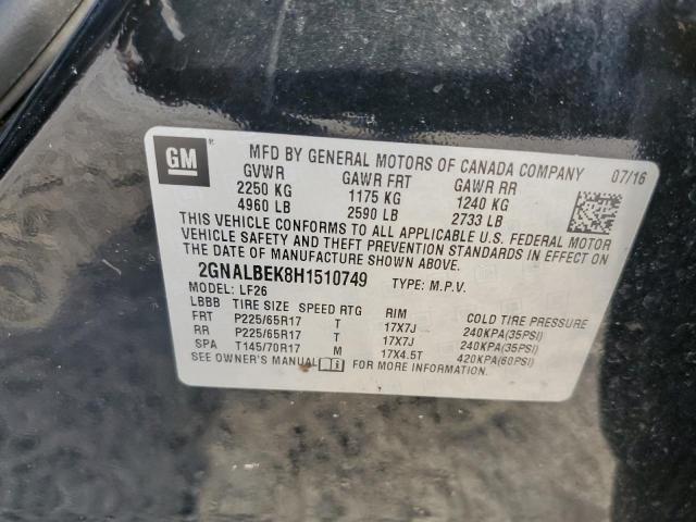 2017 CHEVROLET EQUINOX LS 2GNALBEK8H1510749