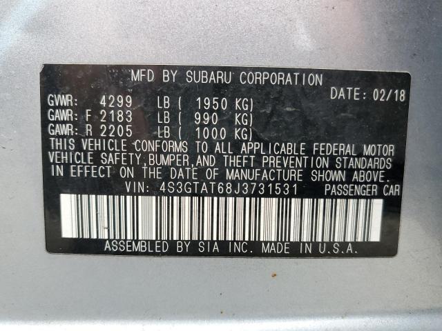 2018 SUBARU IMPREZA LI 4S3GTAT68J3731531