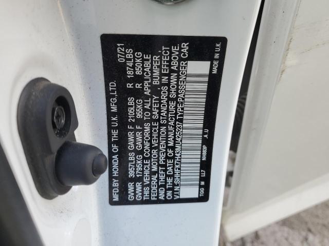 2021 HONDA CIVIC SPOR - SHHFK7H43MU425237