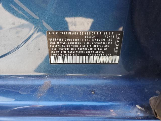 2016 VOLKSWAGEN GOLF SPORT - 3VWC17AU9GM513207