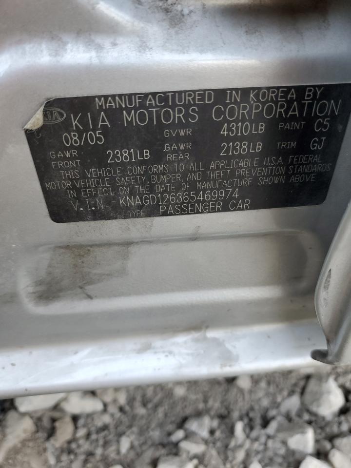 KNAGD126365469974 2006 Kia Optima Lx