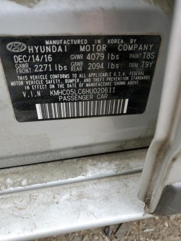 2017 HYUNDAI IONIQ LIMI KMHC05LC6HU020611