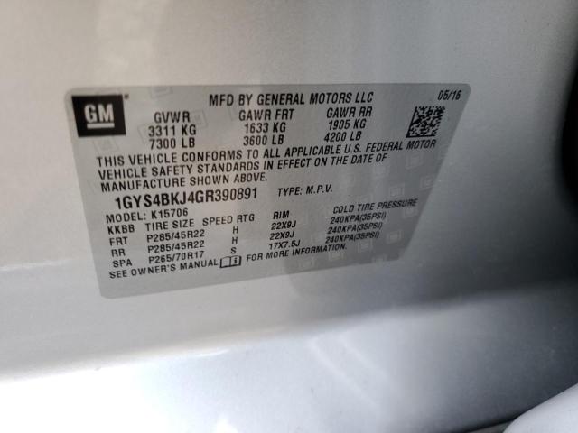 2016 CADILLAC ESCALADE L - 1GYS4BKJ4GR390891