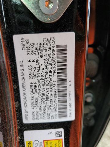 2019 HONDA ACCORD LX 1HGCV1F1XKA118317