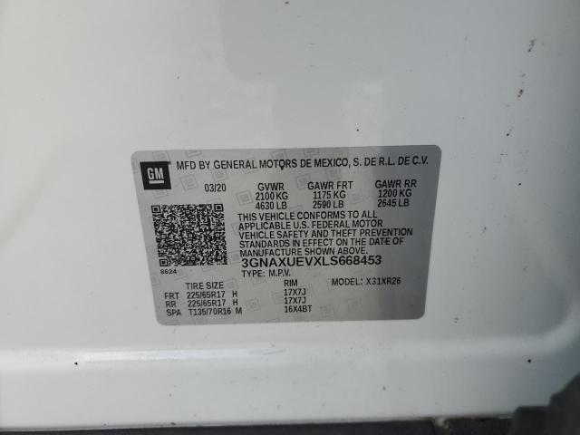 2020 CHEVROLET EQUINOX LT - 3GNAXUEVXLS668453