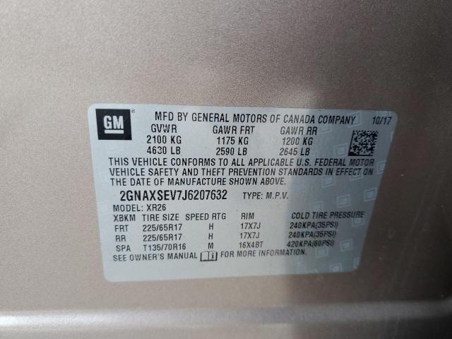 2018 CHEVROLET EQUINOX LT - 2GNAXSEV7J6207632