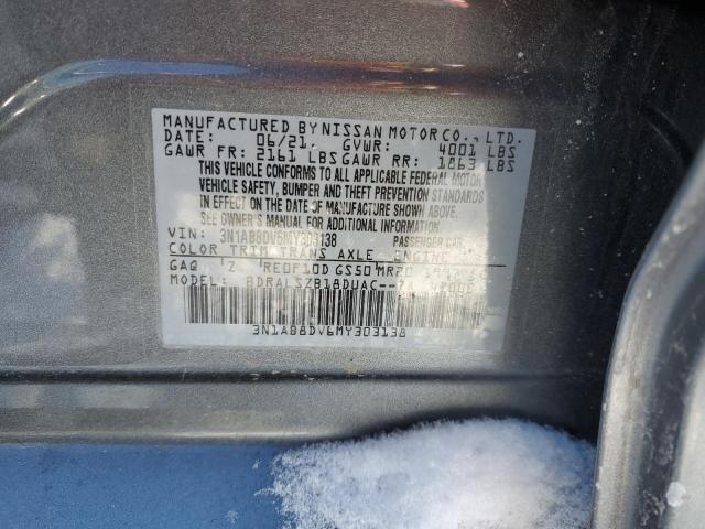 2021 NISSAN SENTRA SR 3N1AB8DV6MY303138