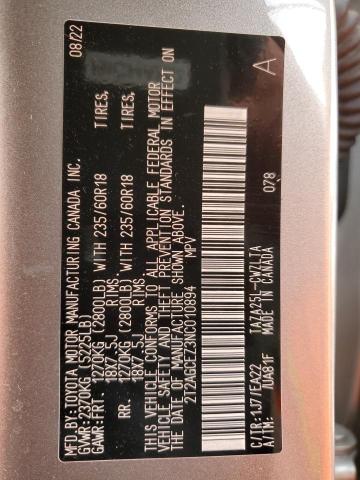 2022 LEXUS NX 350 2T2AGCEZ3NC010894