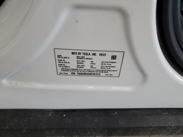 2022 TESLA MODEL X 7SAXCBE55NF361015