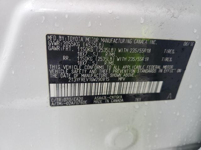 2016 TOYOTA OTHER 2T3YFREV1GW290815