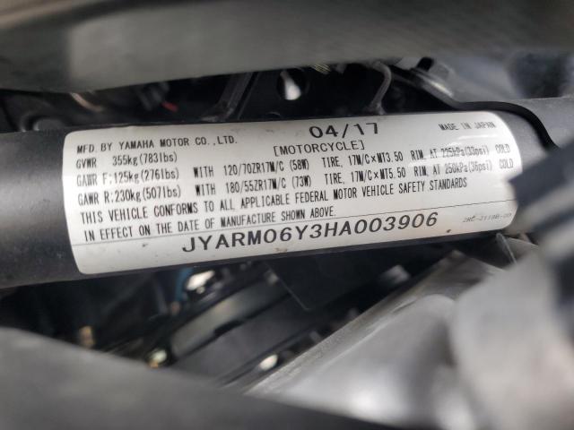 2017 YAMAHA FZ07 C JYARM06Y3HA003906