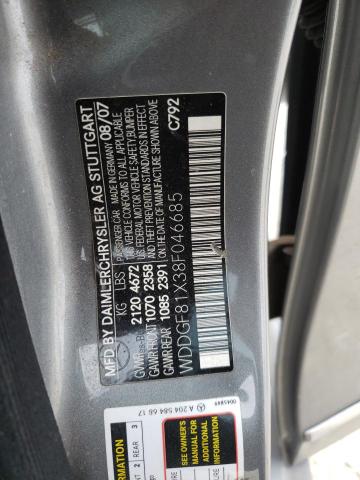 2008 Mercedes-Benz C 300 4Matic VIN: WDDGF81X38F046685 Lot: 44830684