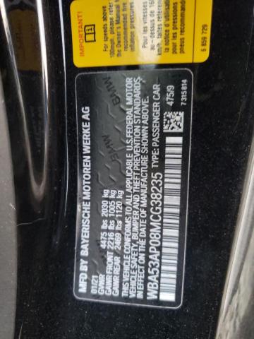 2021 BMW 430I WBA53AP08MCG38235