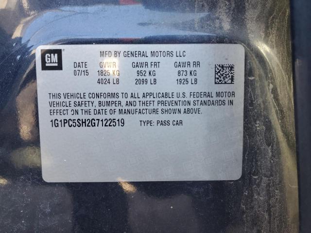 2016 CHEVROLET CRUZE LIMI 1G1PC5SH2G7122519