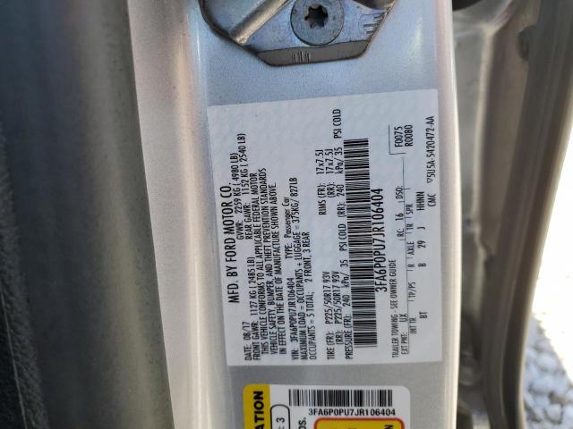 2018 FORD FUSION SE - 3FA6P0PU7JR106404