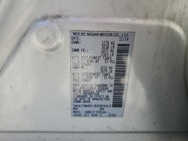 2015 NISSAN ROGUE S 5N1AT2MK8FC808943