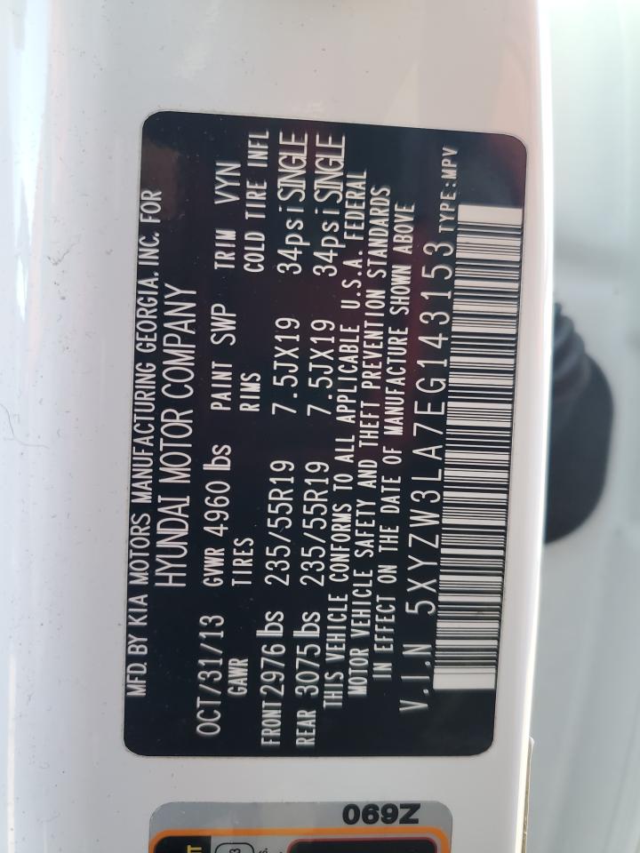 5XYZW3LA7EG143153 2014 Hyundai Santa Fe Sport