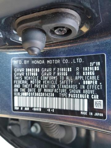 2019 HONDA CIVIC EX JHMFC1F36KX014230