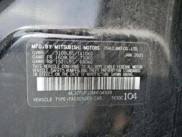2021 MITSUBISHI MIRAGE G4 ML32FUFJ1MHF04939