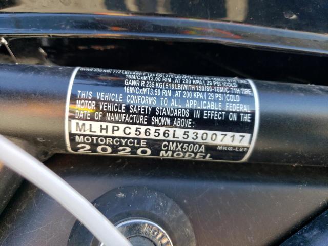 2020 HONDA CMX500 A MLHPC5656L5300717