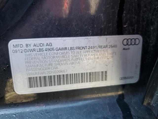 VIN WAUKFAFL2DN020657 2013 Audi A4, Prestige no.12