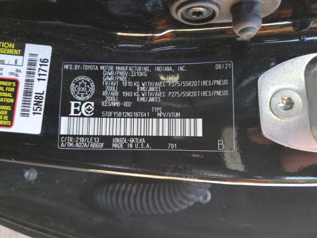 2022 TOYOTA SEQUOIA LI - 5TDFY5B12NS187641