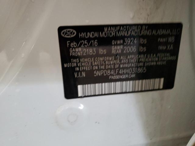 2017 HYUNDAI ELANTRA SE 5NPD84LF4HH031865