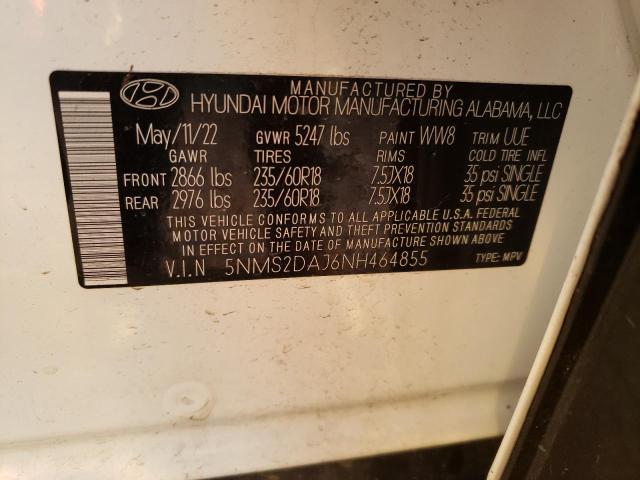 VIN KNDJN2A29F7813998 2022 HYUNDAI SANTA FE no.14