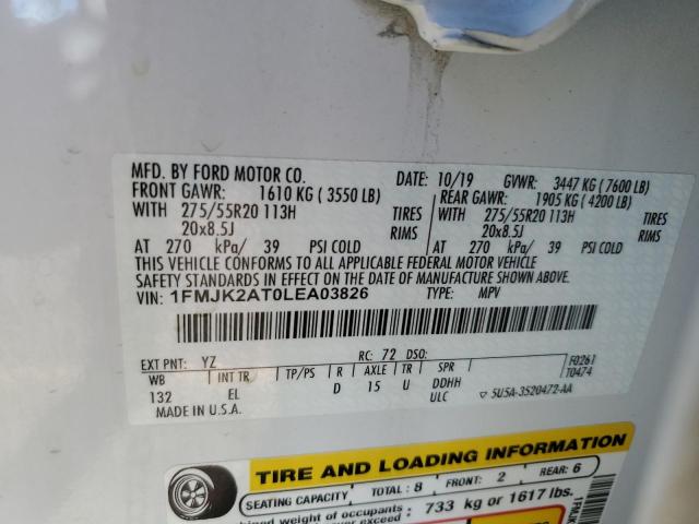 2020 FORD EXPEDITION 1FMJK2AT0LEA03826