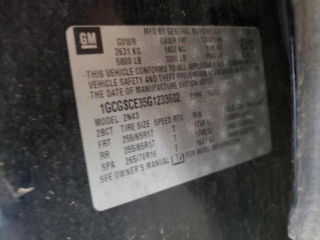 2016 CHEVROLET COLORADO L 1GCGSCE35G1233602