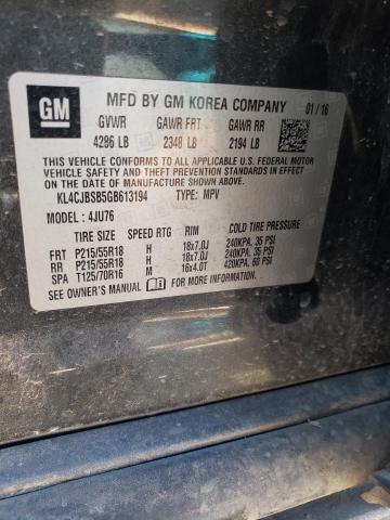 2016 BUICK ENCORE CON - KL4CJBSB5GB613194