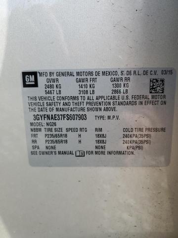 3GYFNAE37FS607903 | 2015 Cadillac srx