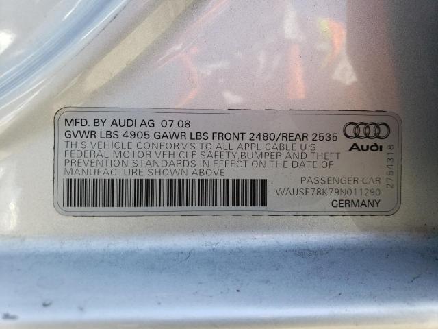 WAUSF78K79N011290 | 2009 Audi a4 premium plus