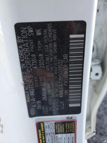 2017 KIA CADENZA PR KNALC4J18H5039532