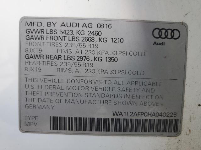 VIN WA1L2AFP0HA040225 2017 Audi Q5, Premium Plus no.14