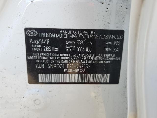 2018 HYUNDAI ELANTRA SE - 5NPD74LF2JH262532