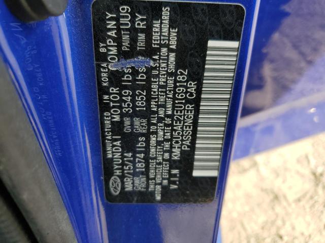 2014 Hyundai Accent Gls VIN: KMHCU5AE2EU169182 Lot: 44335724