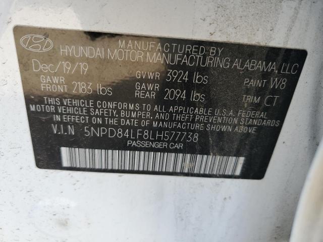 VIN 5NPD84LF8LH577738 2020 HYUNDAI ELANTRA no.12