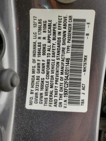 2018 HONDA CIVIC LX 19XFC2F54JE011446