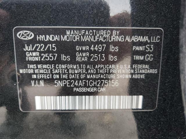 2016 HYUNDAI SONATA SE 5NPE24AF1GH275156