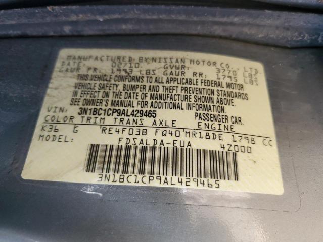 2010 Nissan Versa S VIN: 3N1BC1CP9AL429465 Lot: 43535644