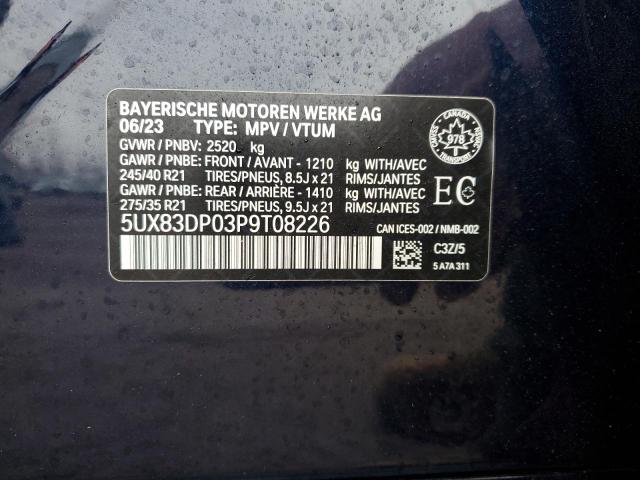 2023 BMW X3 M40I - 5UX83DP03P9T08226