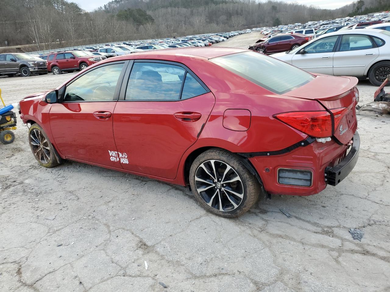 TOYOTA COROLLA L 2019 red  gas 2T1BURHE9KC196269 photo #3